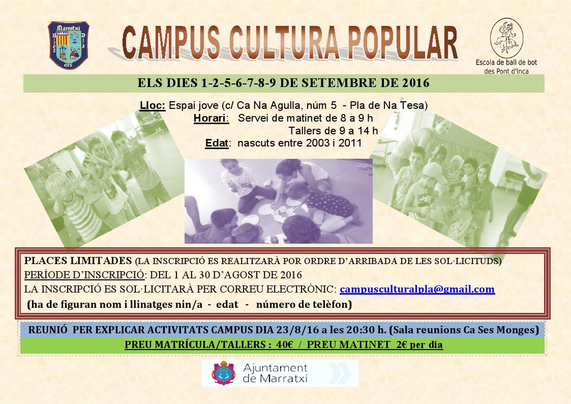 Campus cultura popular – Septiembre 2016