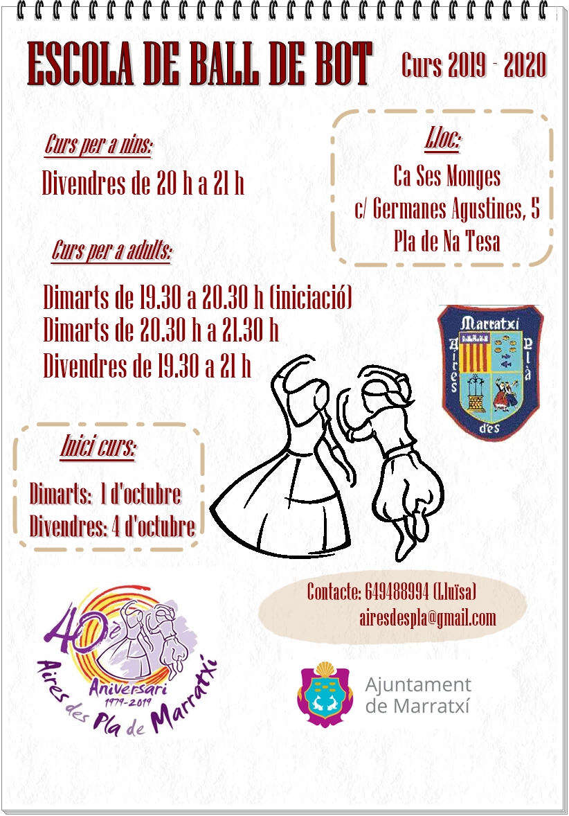 Escuela de baile regional curso 2019-2020